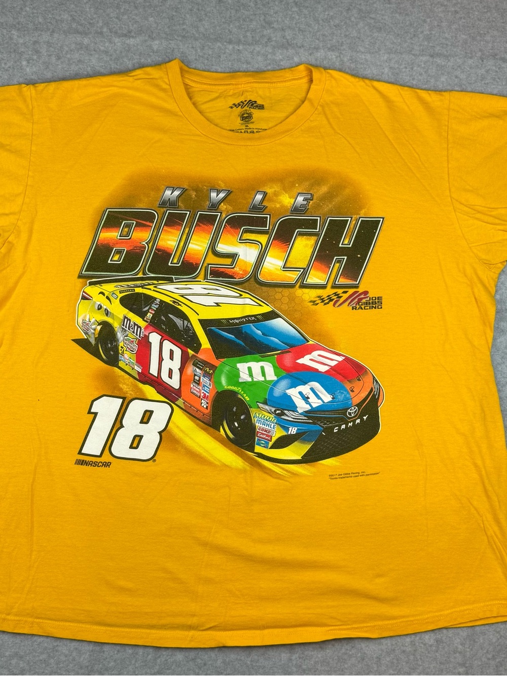 Nascar Kyle Busch Yellow M&M's Graphic Tee